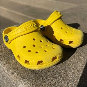 Yellow Crocs Original Clogs Toddler Size 7